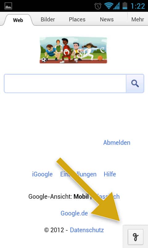 Google Handschrift Icon im Browser