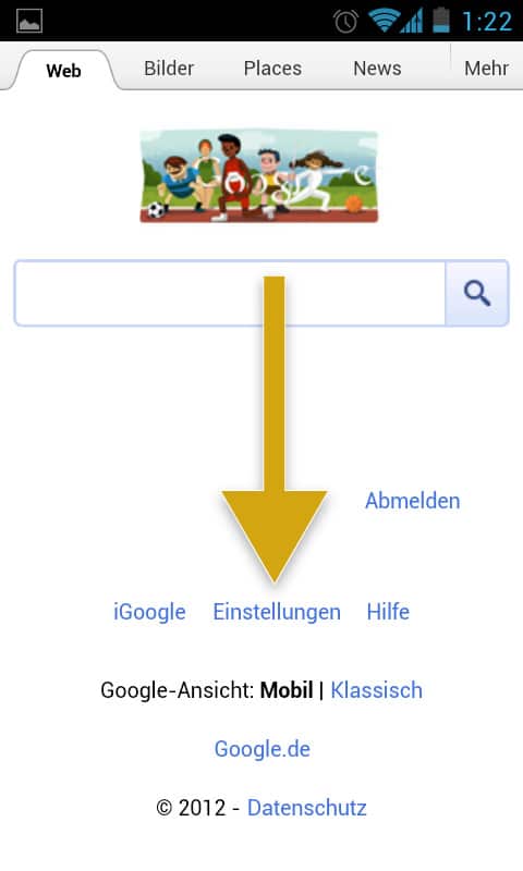 Screenshot Google Handschrift in Browser Einstellungen aktivieren